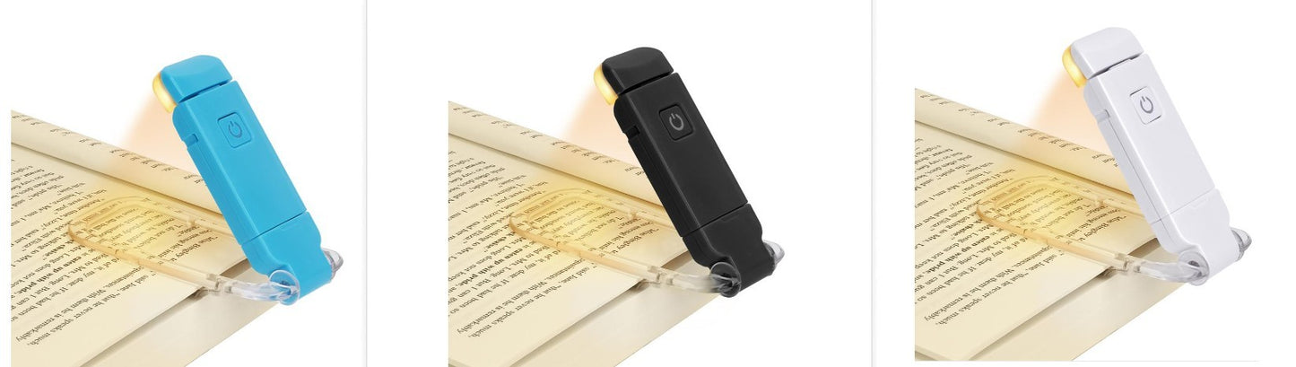 LED USB Rechargeable Book Reading Light Brightness Adjustable Eye Protection Clip Book Light Portable Bookmark Read Light - JM Shop Line
