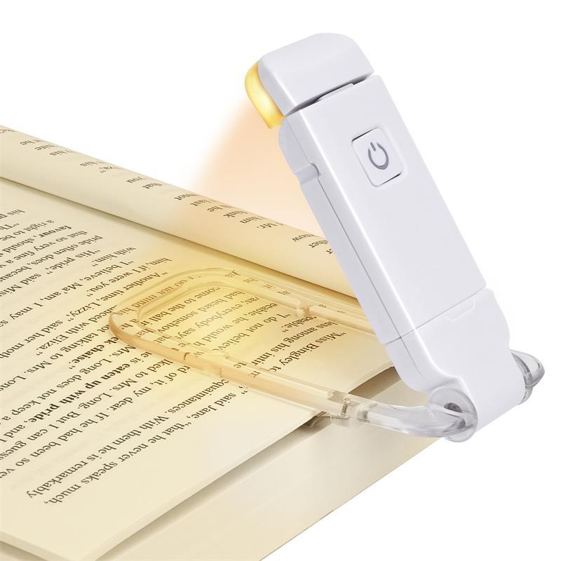 LED USB Rechargeable Book Reading Light Brightness Adjustable Eye Protection Clip Book Light Portable Bookmark Read Light - JM Shop Line