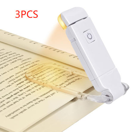 LED USB Rechargeable Book Reading Light Brightness Adjustable Eye Protection Clip Book Light Portable Bookmark Read Light - JM Shop Line