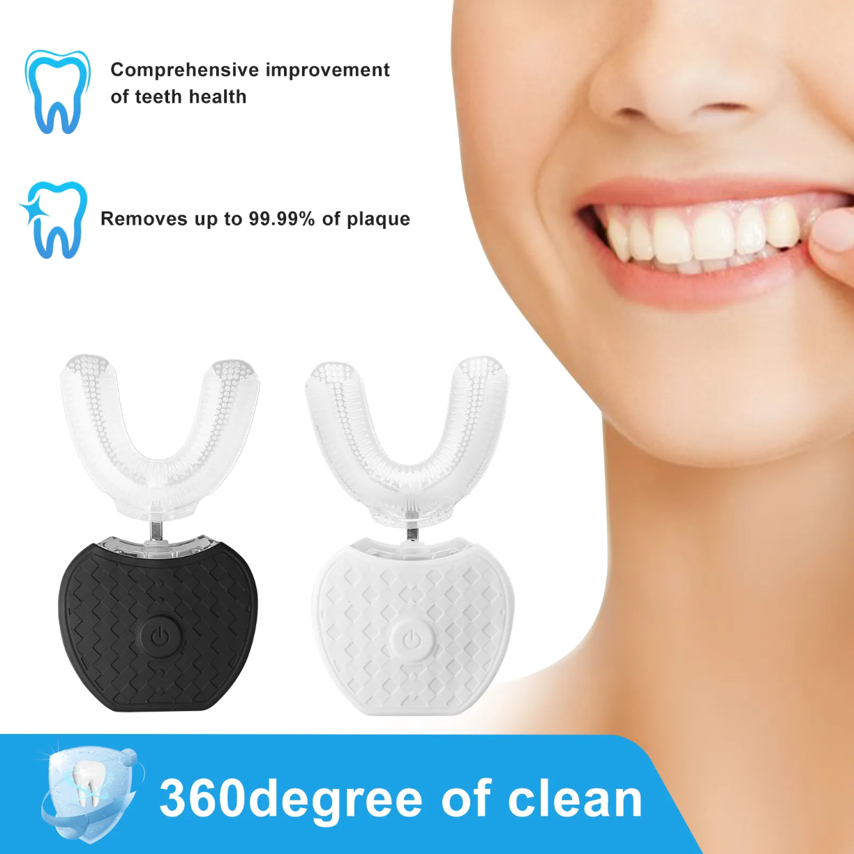 360 Degrees Intelligent Automatic Electric Toothbrush - JM Shop Line