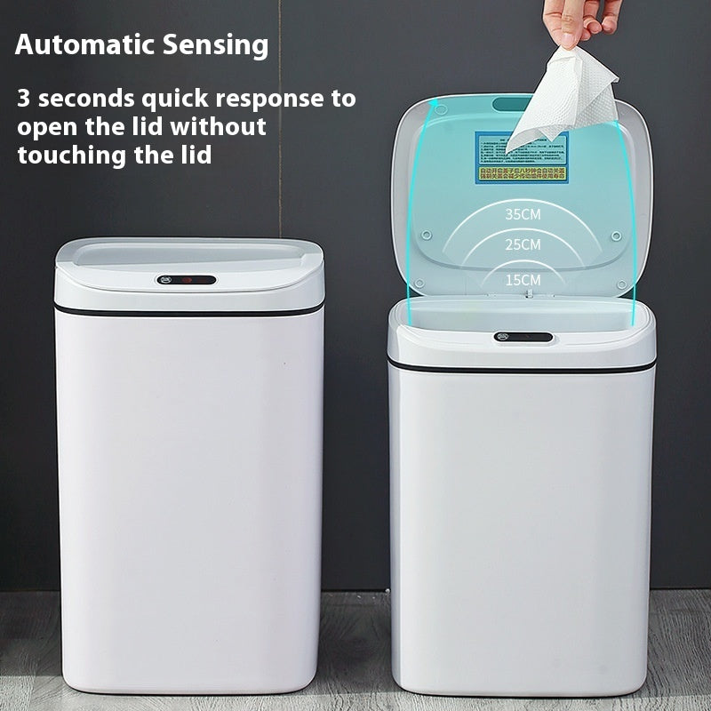 Household Intelligent Garbage Bin With Lid Sensing