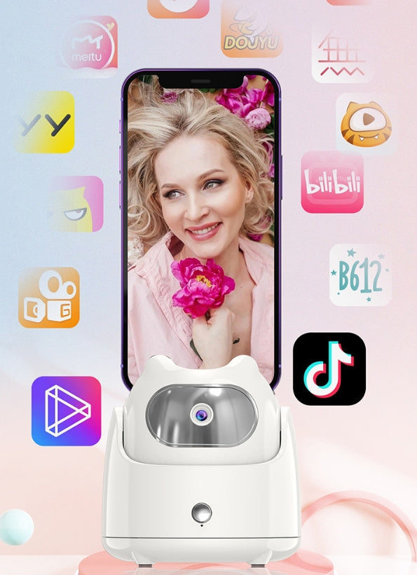 Intelligent AI Face Recognition And Camera Head 360 Degrees Rotating Vlog Shooting Video Recording And Camera Head Artifact