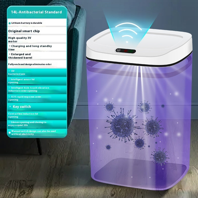 Household Intelligent Garbage Bin With Lid Sensing