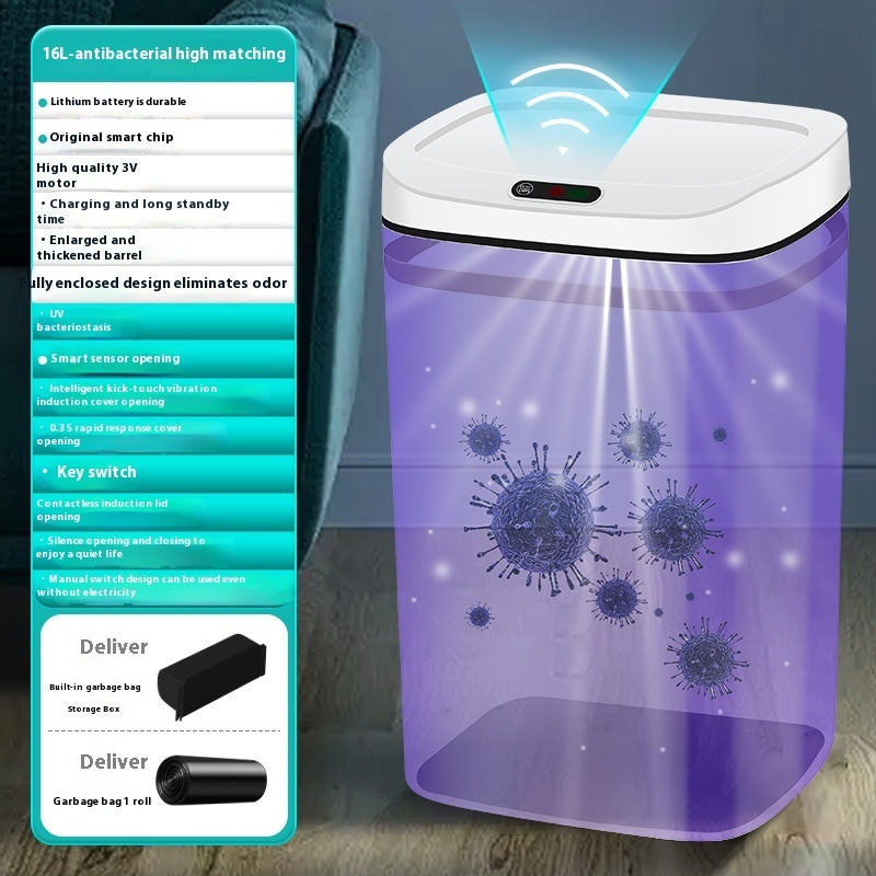 Household Intelligent Garbage Bin With Lid Sensing