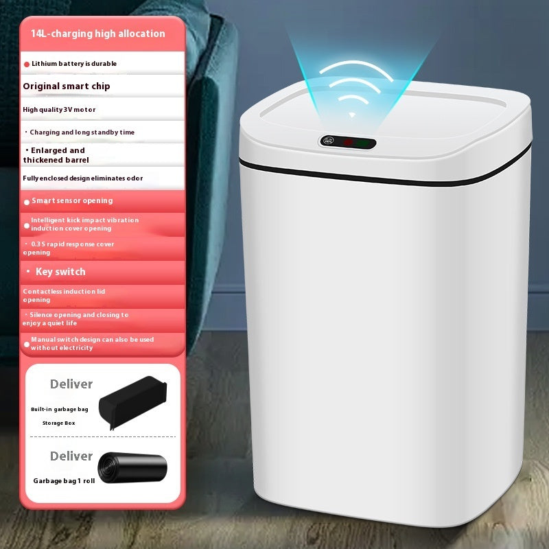 Household Intelligent Garbage Bin With Lid Sensing