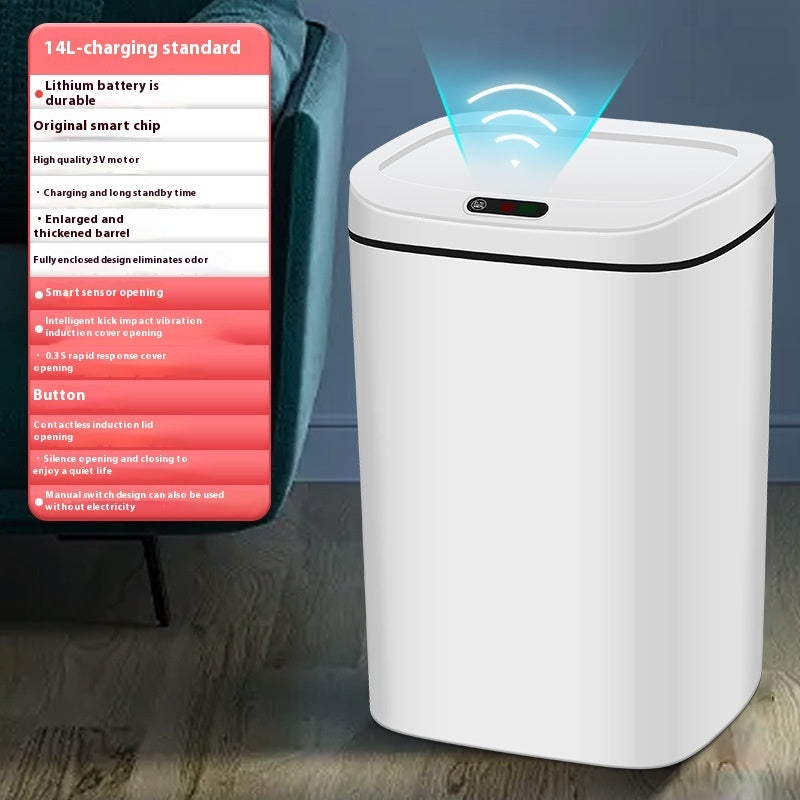 Household Intelligent Garbage Bin With Lid Sensing