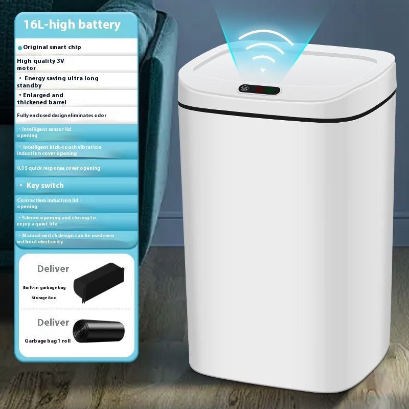 Household Intelligent Garbage Bin With Lid Sensing