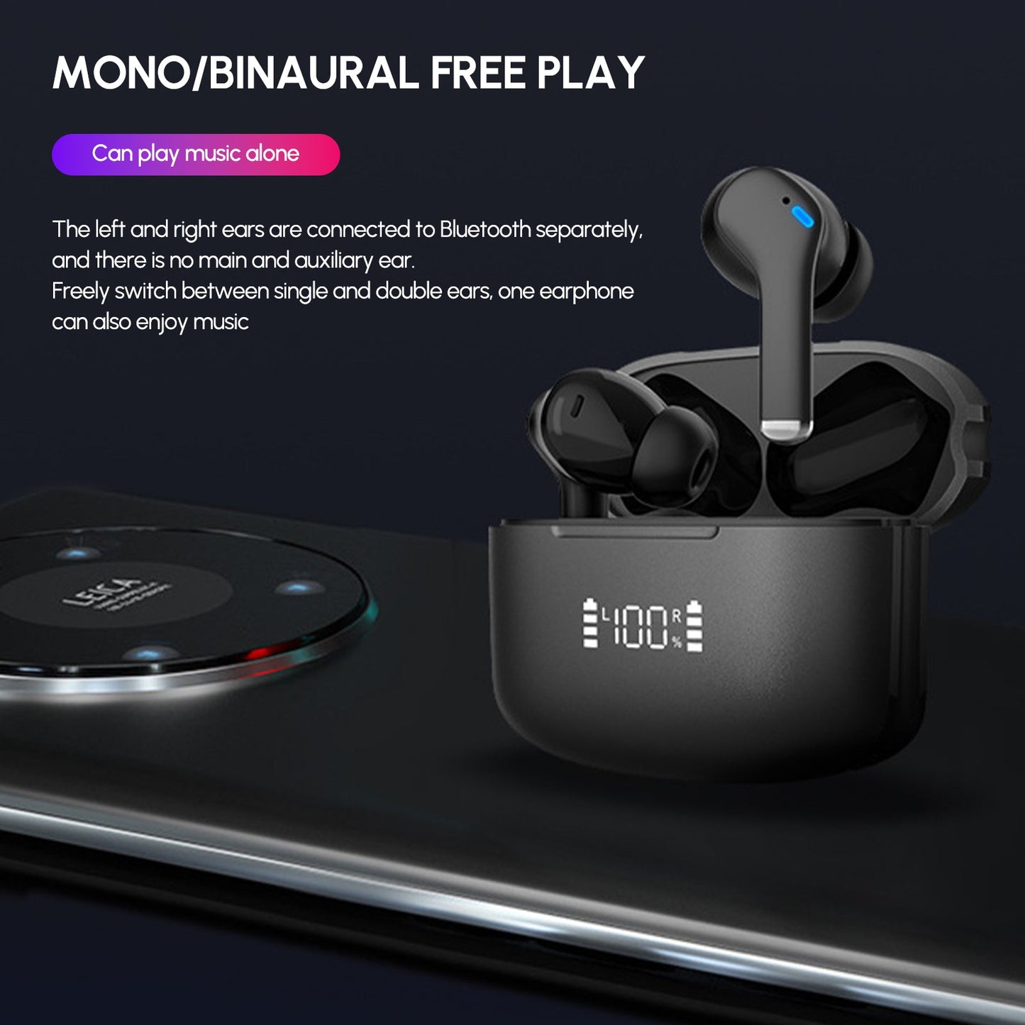 Dual Noise Cancering True Wireless Earbuds Bluetooth-kuulokkeet