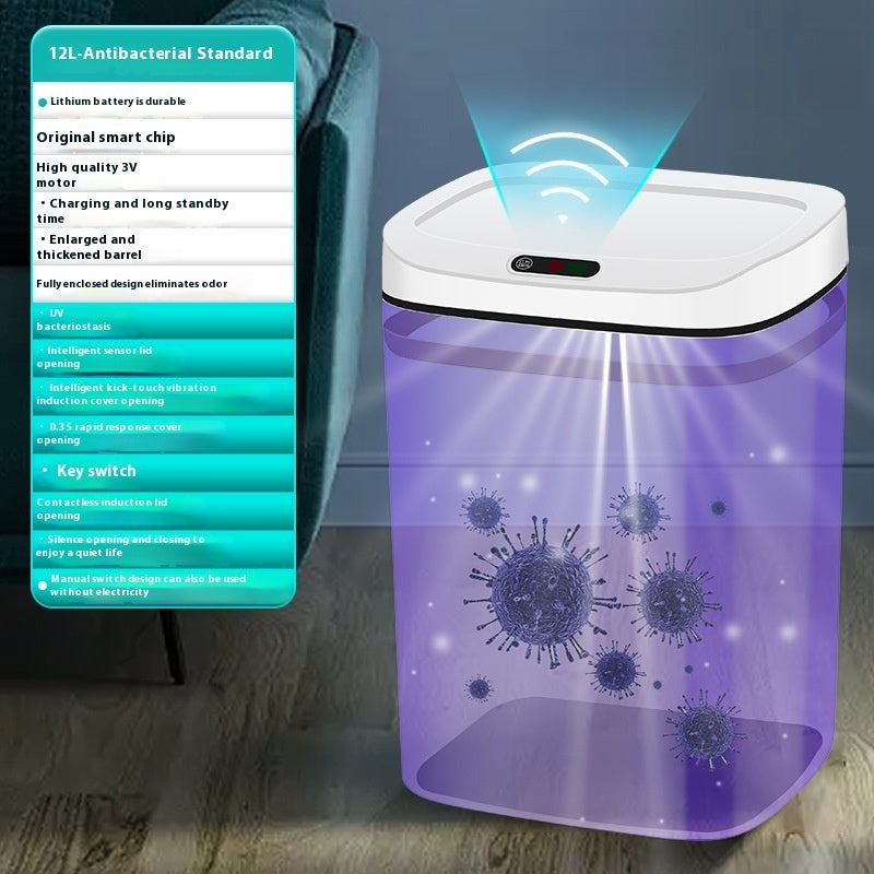 Household Intelligent Garbage Bin With Lid Sensing