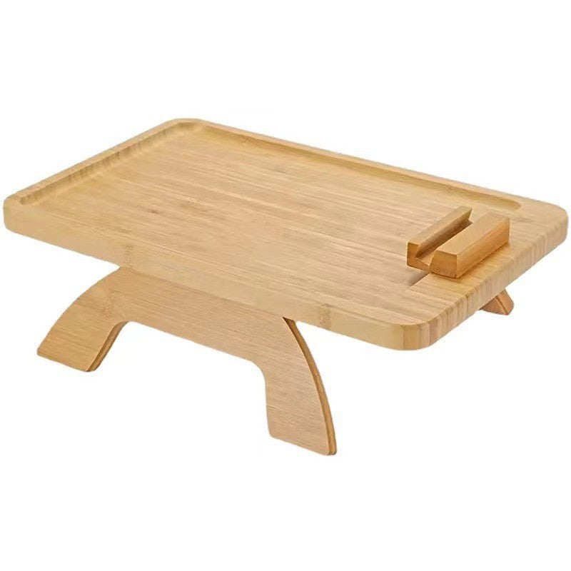 Wooden Lazy Sofa Tray Rotating With Mobile Phone Tablet