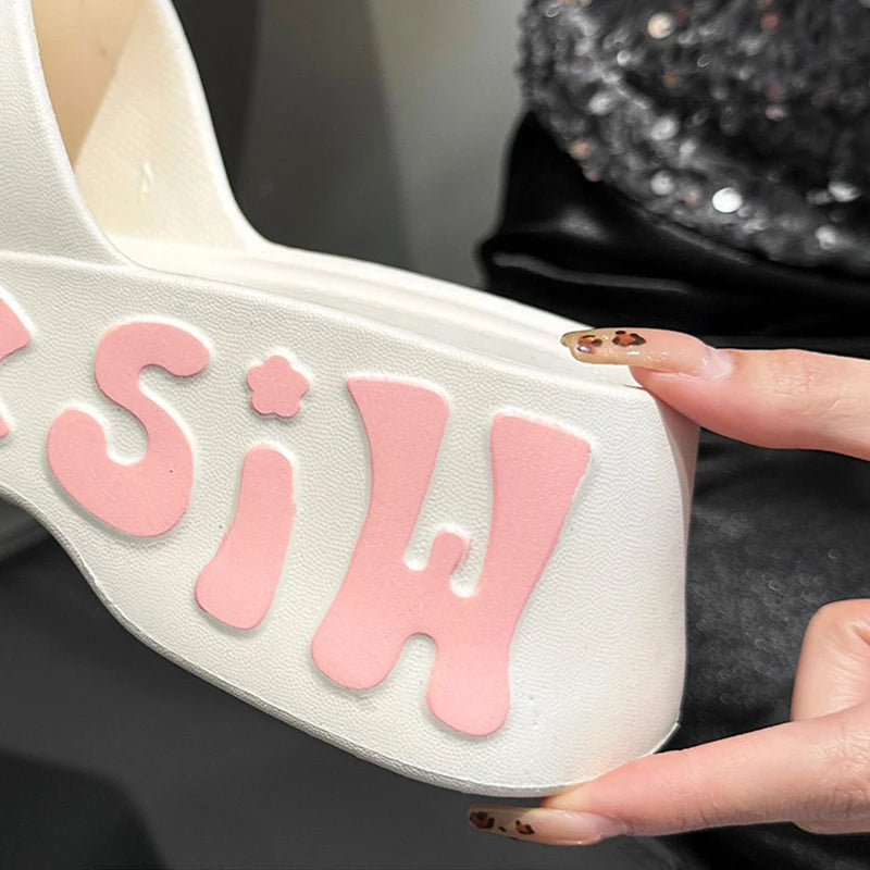 2025 Thick Bottom Cloud Slippers Women Summer Fashion Print Wedge Platform Slides Woman Sandals Non-Slip Soft Sole Beach Shoes - JM Shop Line