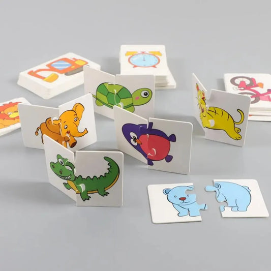 32 Pcs Enlightenment Card Matching Puzzle Early Education Cartoon