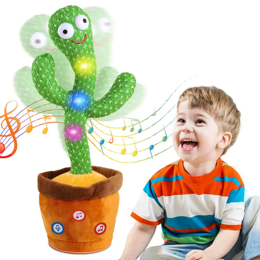 A Talking Cactus Toy That Can Be Charged Recorded and Repeated Suitable for Spanish English and Arabic Voice Changer for Kids - JM Shop Line