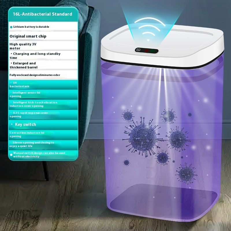 Household Intelligent Garbage Bin With Lid Sensing