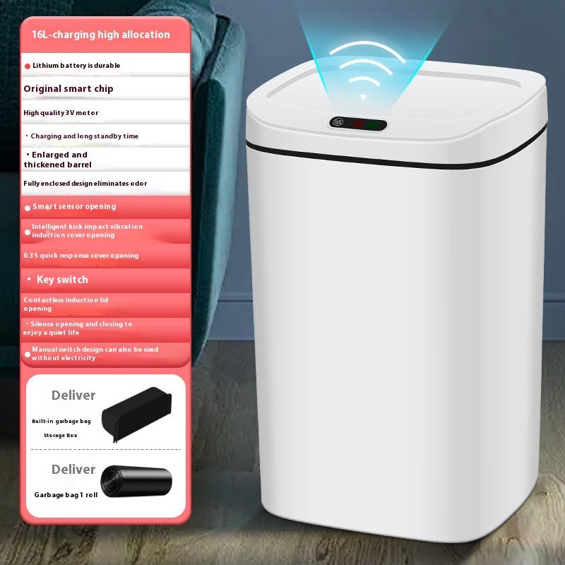 Household Intelligent Garbage Bin With Lid Sensing