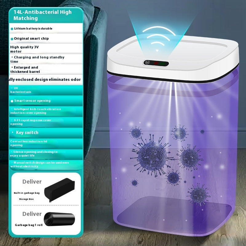 Household Intelligent Garbage Bin With Lid Sensing