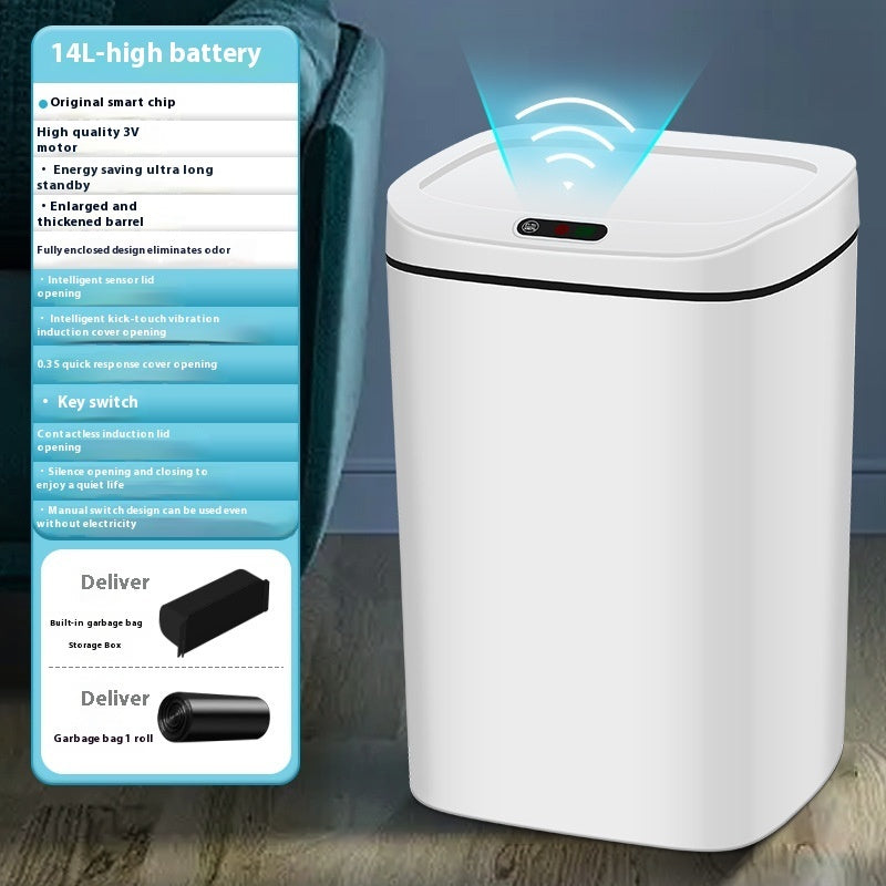 Household Intelligent Garbage Bin With Lid Sensing