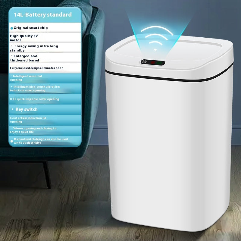 Household Intelligent Garbage Bin With Lid Sensing