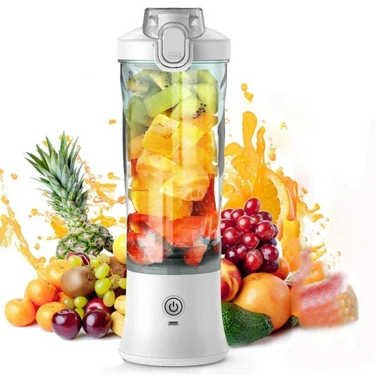 Portable Blender 600ML Electric Juicer Fruit Mixers 4000mAh USB Rechargeable Smoothie Mini Blender Personal Juicer Colorf - JM Shop Line